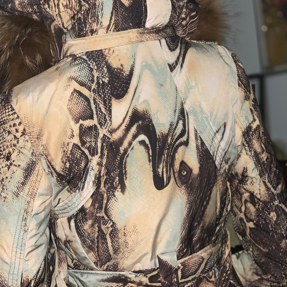 Moon River, Abstract Print Down Filled Puffer Coat, Sz 40 (US 4/6), EUC - Picture 11 of 15